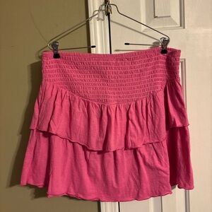 Simply Southern Pink Layered Mini Skirt